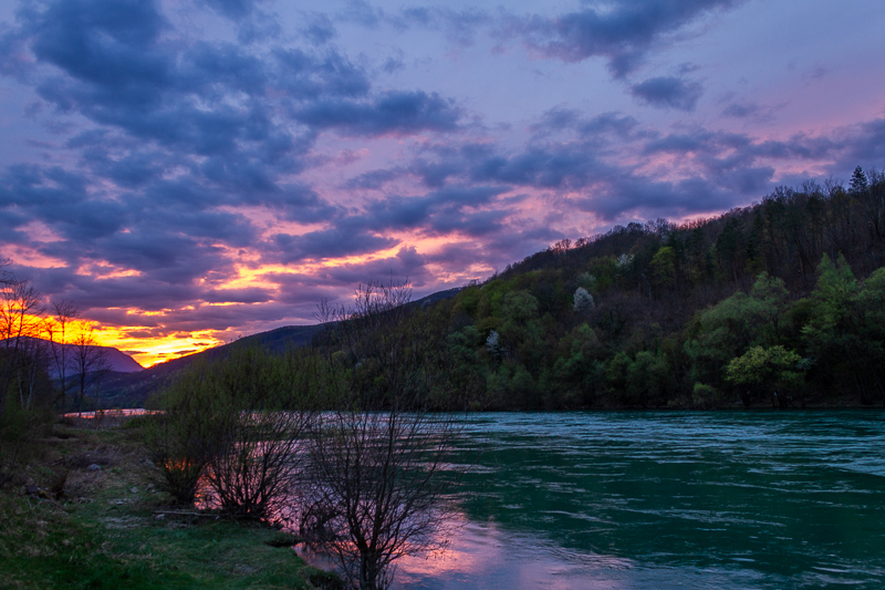 Naplemente a Drina mellett